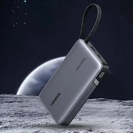 UGREEN PB551 20.000mAh 145W Powerbank 1x USB-C USB-A integriertes Kabel (55992B)
