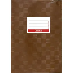 BRUNNEN Hefthülle A4 braun Folie mit Schild 104052470