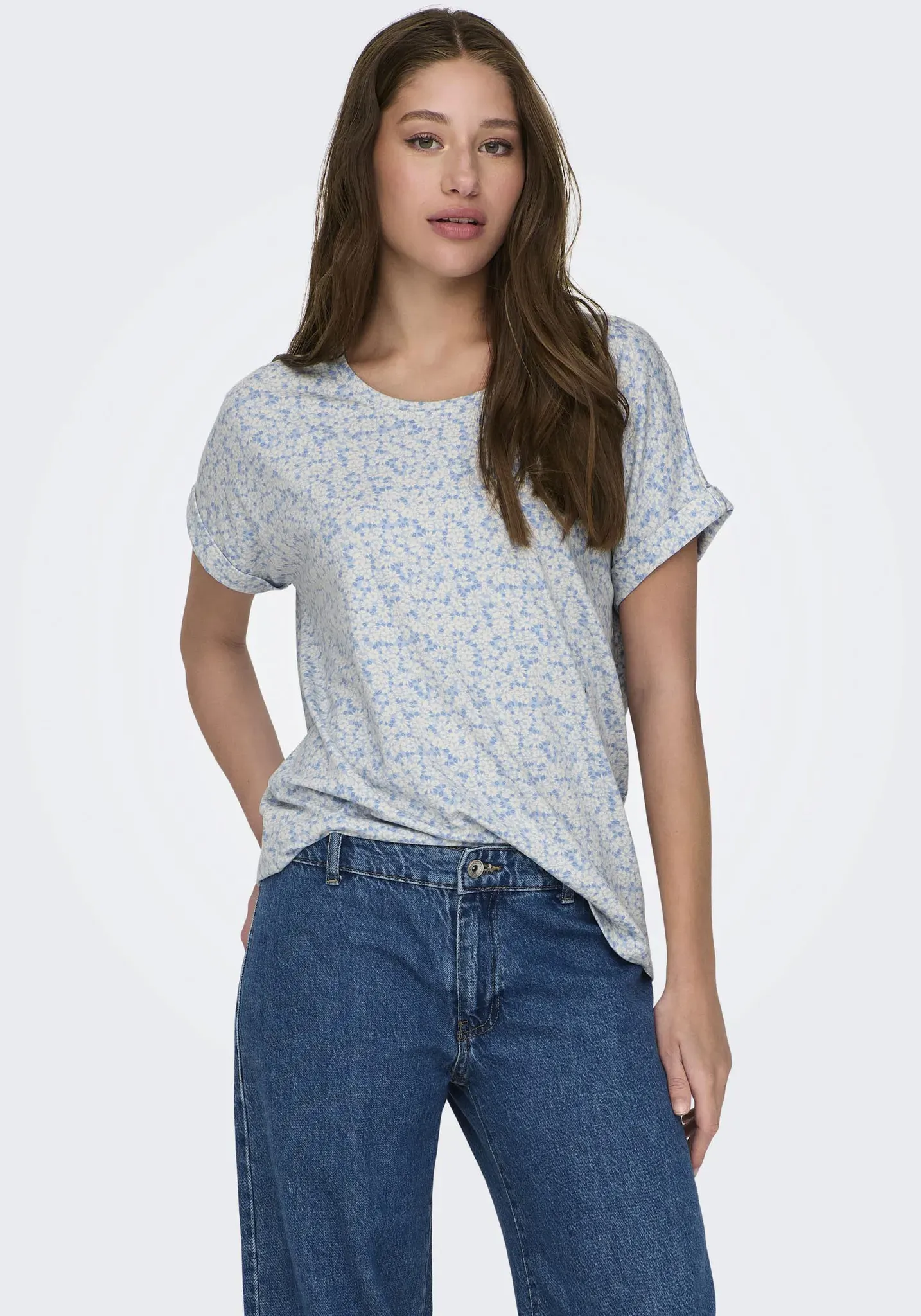 ONLY Kurzarmshirt »ONLMOSTER S/S AOP TOP CS JRS« ONLY Provence AOP:Small flower jrs S (36)