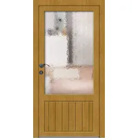 Holz Nebeneingangstür nach Maß "NICOLE-R" Kieferoptik-Lasur beidseitig innen öffnend DIN rechts