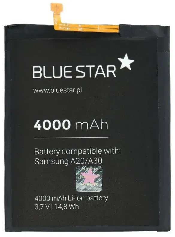 BlueStar Akku Ersatz kompatibel mit SAMSUNG GALAXY A20/A30/A30S/A50 4000mAh Li-lon Austausch Batterie Accu EB-BA505ABU Smartphone-Akku