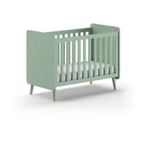 58 aufm Kessel Kamillah Gitterbett 124x68x96 Olive Grün