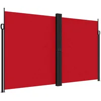 vidaXL Seitenmarkise Ausziehbar 200 x 600 cm Rot Polyester