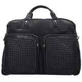 Bugatti Woven Aktentasche Leder 48 cm schwarz