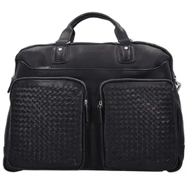 Bugatti Woven Aktentasche Leder 48 cm schwarz