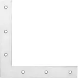 Pollmann Haustür-Eckwinkel L 300 x H 300mm Enden gerade Eisen, galv. hell verz.