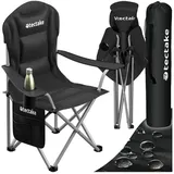 Tectake Campingstuhl Gepolstert MTX Schwarz