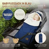 joyz Babyfußsack 94x48x10 cm Blau, aus Polyester Joyz