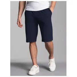 TRIGEMA Jerseyhose "TRIGEMA Bermuda aus Single-Jersey", Herren, Gr. XL, Normalgrößen, blau (navy), Single Jersey, 100% Baumwolle, Hosen Jerseyhose