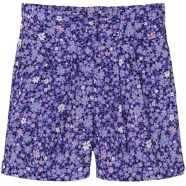 name it - Paperbag-Shorts Nkffann geblümt in purple opulence, Gr.158,
