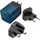 Energizer ENERGIZER, GaN 4A USB-C 20W Netzladegerät mit EU/UK/US Steckdosen, Schwarz / Blau - Bunt