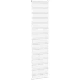 vidaXL Doppelrollo 55 x 200 cm Zebra/weiß