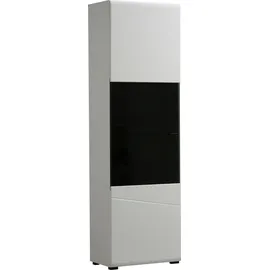 INOSIGN Vitrine "Trentino", schwarz (opaque weiß, weiß hochglanze, schwarz), B:58cm H:190cm T:35cm, Glas, MDF, Spanplatte, Schränke, Vitrine, Höhe ca. 190 cm, Soft-Close-Funktion, Hochglanzfronten