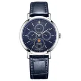 Rotary Dress Moonphase Quartz (38 Mm) Tiefblaues Zifferblatt / GS05425/05 Uhr