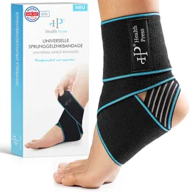 Health Press Universelle Sprunggelenkbandage 1 St. Schwarz