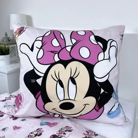 Disney Minnie Mouse Herzen Schwarz 160 x 200 cm + 70 x 80 cm
