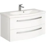 Pelipal Waschbeckenunterschrank 90 cm Serie 4005 Polarweiß hochglänzend