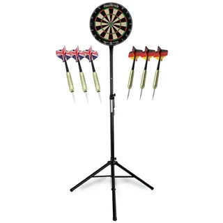 Stagecaptain DBS-1715 BullsEye Pro Dartscheibe + Ständer Set Schwarz