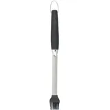 WENKO Silikonpinsel BBQ, Black Outdoor Kitchen Grill-Pinsel aus schwarzem Silikon & rostfreiem Edelstahl mit hitzebeständigem Haltegriff TPR Kunststoff, 4,2 x 43 2,4 cm, Silber Matt, 55005100