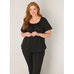 Ballonshirt »Yoni«, Elastischer Saum, Gr. 44, black, , 60074352-44