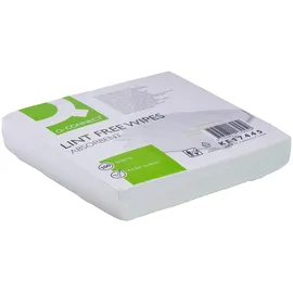 Q-Connect alfw100qca 200 x 200 mm fusselfreie Wischtücher – Weiß (100 Stück)
