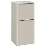 Villeroy & Boch Subway 3.0 Seitenschrank C59500VN 40x86x36,2cm, Schanier rechts/Griff Aluminium glänzend, cashmere grey