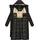 Navahoo Damen Wintermantel lang Parka warm Jacke mit Bindegürtel, Kapuze & Kragen Hokulanii
