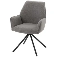 MCW Esszimmerstuhl MCW-G67, Küchenstuhl Stuhl Armlehne, drehbar Auto-Position, Stoff/Textil