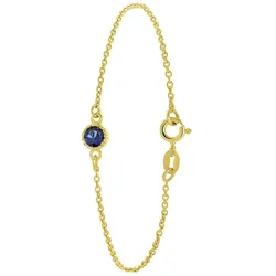 Lucardi Armband 925 Silber - August Gold September Damen 