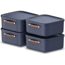 Rotho Stapelbox Maloja 39,5 x 38,0 x 17,7 cm 4-tlg. blau