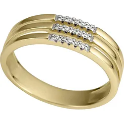 Diamantring »Schmuck Geschenk Gold 333 Damenring Goldring Fingerring Bicolor«, mit Diamanten, 40284200-18 gelbgoldfarben-weißgoldfarben 0,075 ct   P2 = erkennbare Einschlüsse