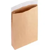 Flexipak Faltentaschen classic Fixverschluss ca. DIN D4 ohne Fenster braun mit 5,0 cm Falte, 300 St.