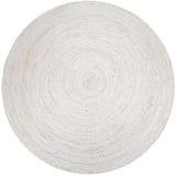 Paco Home Teppich »Viborg 595«, rund, Jute, Modern, Boho, Handgefertigter Natur-Teppich, weiß