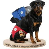 NATURE PET Premium Läufigkeitshose für Hündinnen – Hochwertige & Bequeme Hundewindeln für Hündinnen & Rüden – Waschbare Inkontinenz-Hundewindel ohne Einfädeln der Rute – L-L/Rot