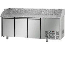 Tecnodom Pizzatheke 3 Türen GN 1/1 Granitplatte