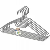 Kadax 5er Set Kleiderbügel aus Kunststoff, 360°drehbarer Haken, eingekerbte Schultern, Hosensteg, platzsparende, rutschfeste, Garderobenbügel für Hemd, Hosen, Rock, Jackenbügel (Grau 2) ...