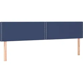 vidaXL Boxspringbett mit Matratze & LED Blau 180x200 cm Stoff