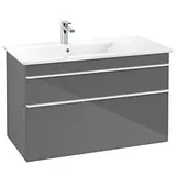 Villeroy & Boch Villeroy und Boch Venticello Waschtisch-Unterschrank A92702FP 95,3 x 59 x 50,2 cm, Becken links, Griff White, Glossy Grey