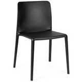 Bizzotto Stuhl Chloris 4er-Set aus Kunststoff, Schwarz, UV-beständig, stapelbar schwarz