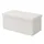Relaxdays Sitzbank Teddystoff Weiß 38 x 76 x 38 cm