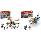 LEGO NINJAGO Egalt der Meisterdrache, Ninja-Set mit Drachen-Spielzeug & NINJAGO Riyu der Babydrache, Drachen-Spielzeug mit 3 Mini-Figuren