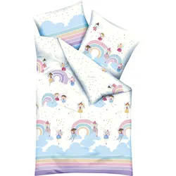 Kinderbettwäsche KAEPPEL "Rainbow Fairies", bunt, B/L: 135cm x 200cm, , Renforcé, B/L: 80cm x 80cm, Renforcu00e9, Obermaterial: 100% Baumwolle, Bettwäsche, Mit Feen