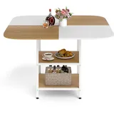 Costway Küchentisch 120 x 77 cm beige/weiß