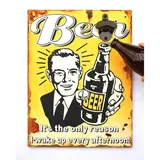 DanDiBo Ambiente Dandibo Wandbild Beer mit Flaschenöffner 40cm Bieröffner 21261 Wandflaschenöffner Öffner (21261 Gelb,