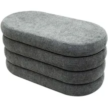 Rebecca Mobili Hocker Rebecca 38 x 76 x 38 cm Grau Polyester