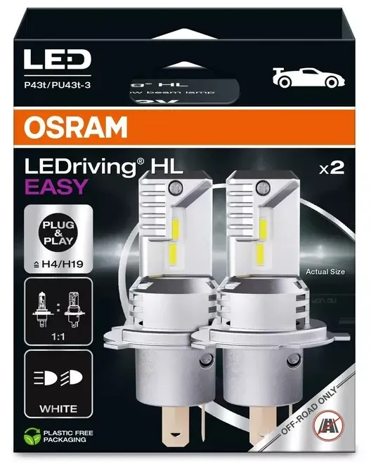 OSRAM LEDriving HL Easy Glühbirne H4/H19 12V, weiss