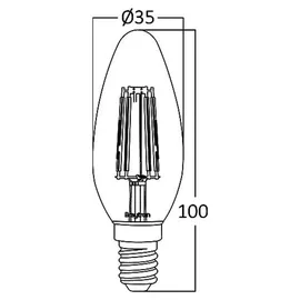 Braytron LED-Leuchtmittel 10x E14 4 W warmweiß 360 lm