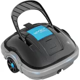 WYBOT Poolroboter Akku Kabellos Poolsauger Roboter mit Dual-Antriebsmotoren 100 Mins, Automatisches Parken Poolroboter Akku Robotersauger für Flachem Boden Aufstellpools bis 80 m2 Dunkelgrau
