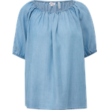 s.Oliver - Light Denim-Bluse aus Lyocell, Damen, blau,