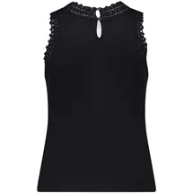 Betty & Co Patchwork-Shirt ohne Arm in schwarz, | Gr.: S